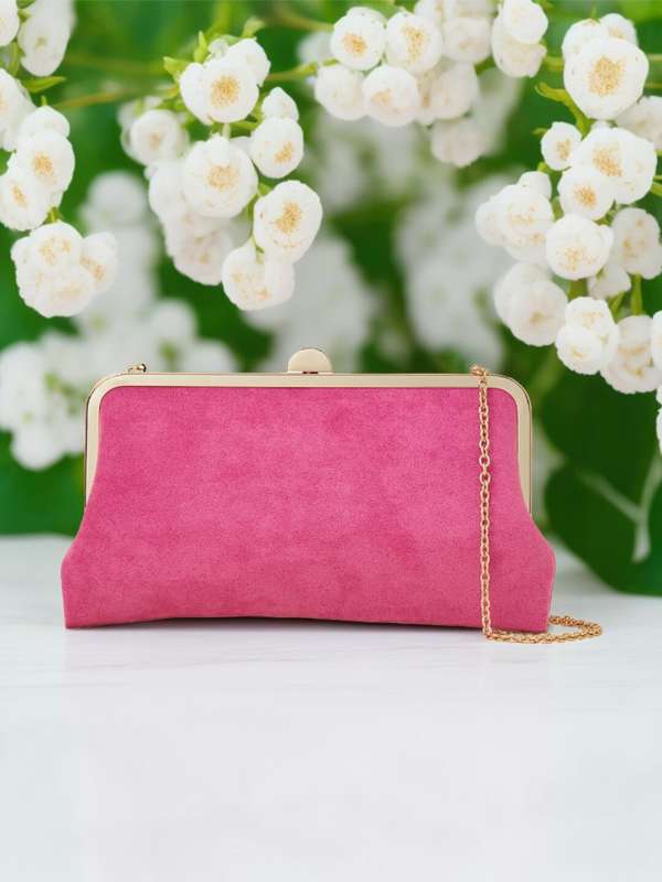 Dorothy Perkins Pink Solid Clutch Buy Dorothy Perkins Pink Solid Clutch online in India