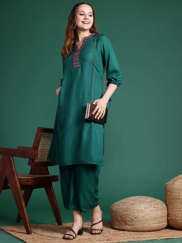 Green Women Kurtas Patiala Set Palazzo Gq Sangria Buy Green Women Kurtas Patiala Set Palazzo Gq Sangria online in India