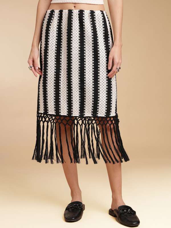 Black fringe skirt nike outlet