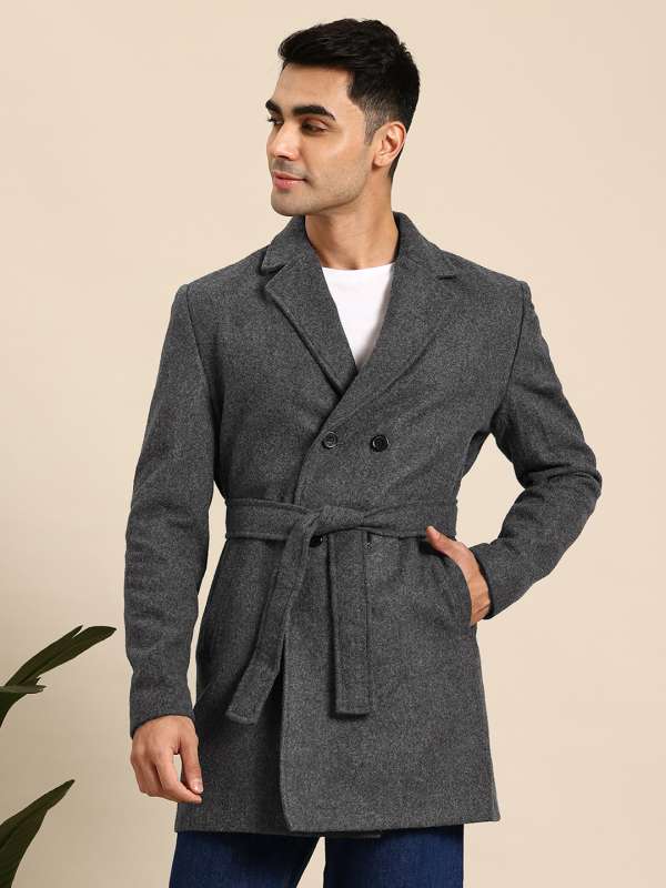 Hip length wool coat clearance