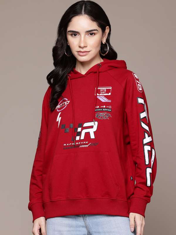 Roadster Red Printed Sweatshirt Buy Roadster Red Printed Sweatshirt online in India