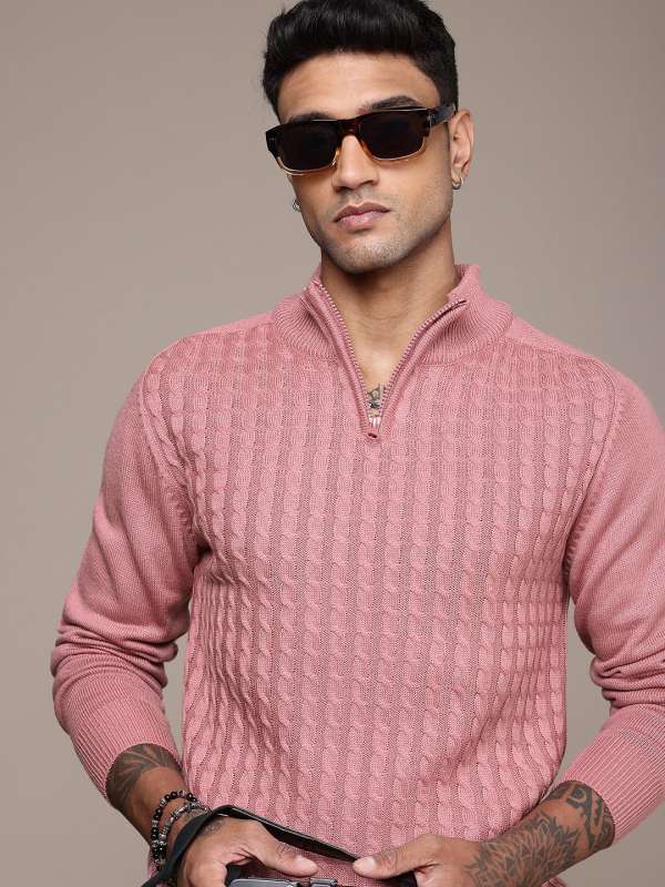 Mens Pink Sweater Buy Mens Pink Sweater online in India