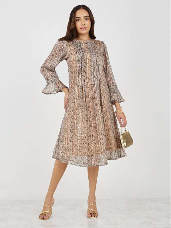 Fashion union animal print shift midi dress outlet