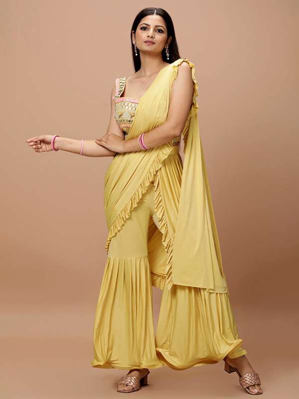 Palazzo Sarees Buy Palazzo Sarees online in India