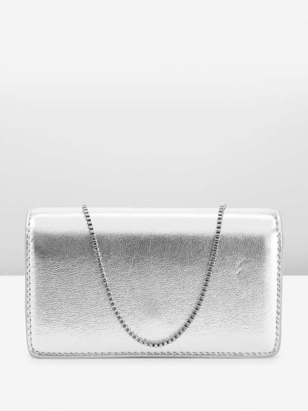 Black sling bag with silver chain 2025