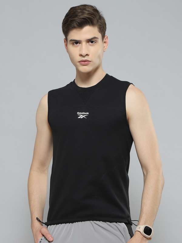 Reebok Men Sleeveless Black Tshirt Buy Reebok Men Sleeveless Black Tshirt online in India