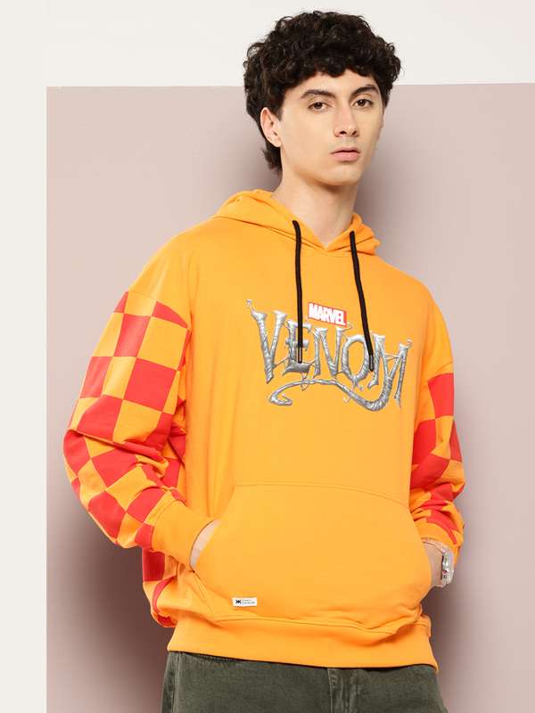 Yellow colour hoodies for men on sale