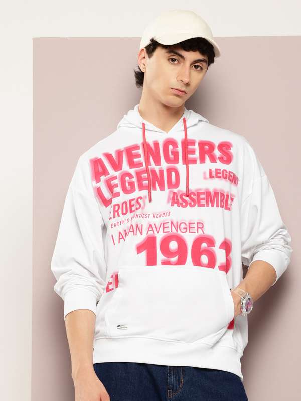 White marvel sweatshirt hot sale