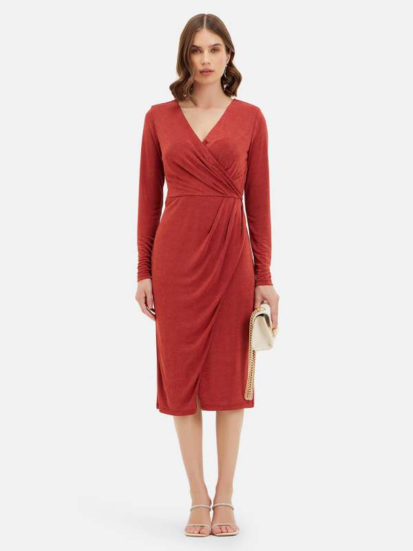 Kazo Red Solid Shift Dress 7650292.htm Buy Kazo Red Solid Shift Dress 7650292.htm online in India