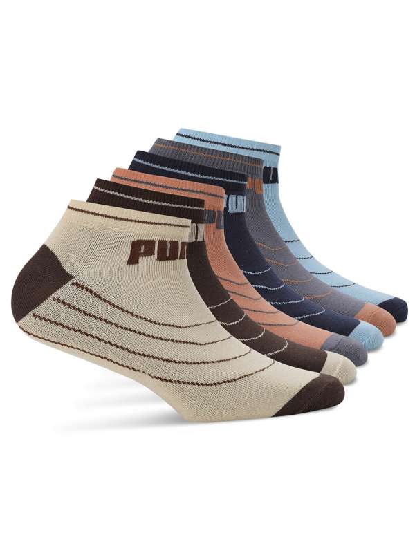 Buy Puma Classic Men Pack Of 6 Patterned Cotton Ankle Length Classic Sneaker Socks Socks for Men 29536288 Myntra
