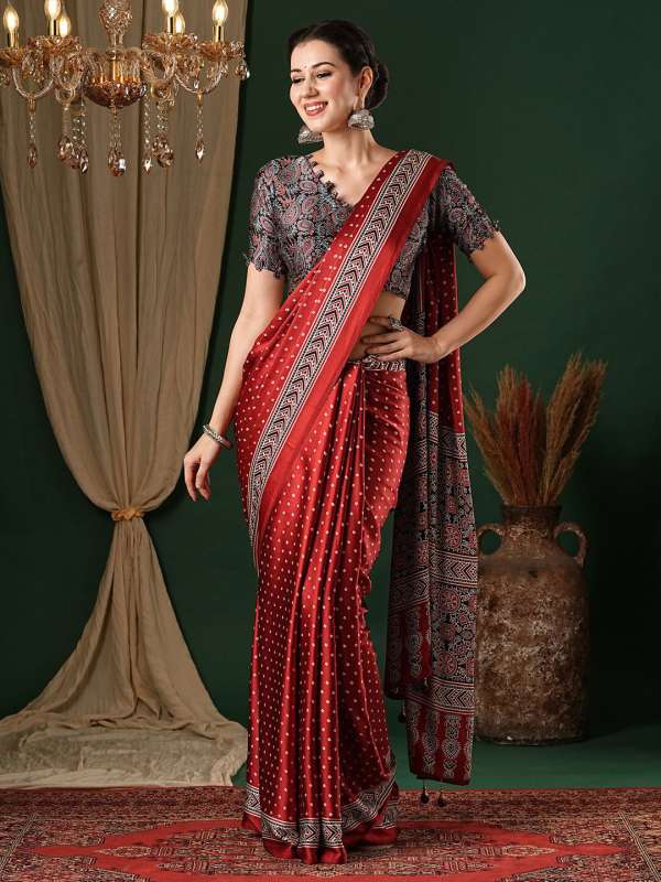 Bandhani crepe sarees online best sale