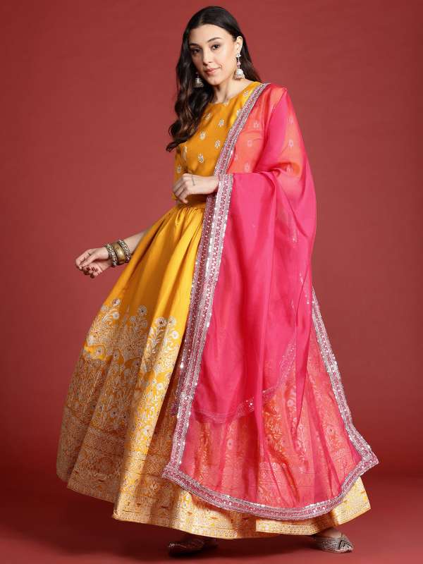 Yellow lehenga choli buy online on sale