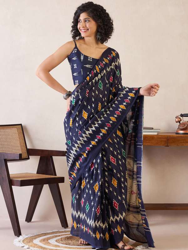 Buy Ikat Sarees Online in India Myntra