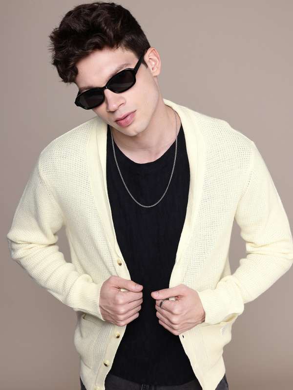 Silver cardigan sweater on sale