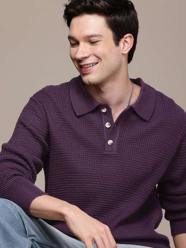 Purple sweater mens discount