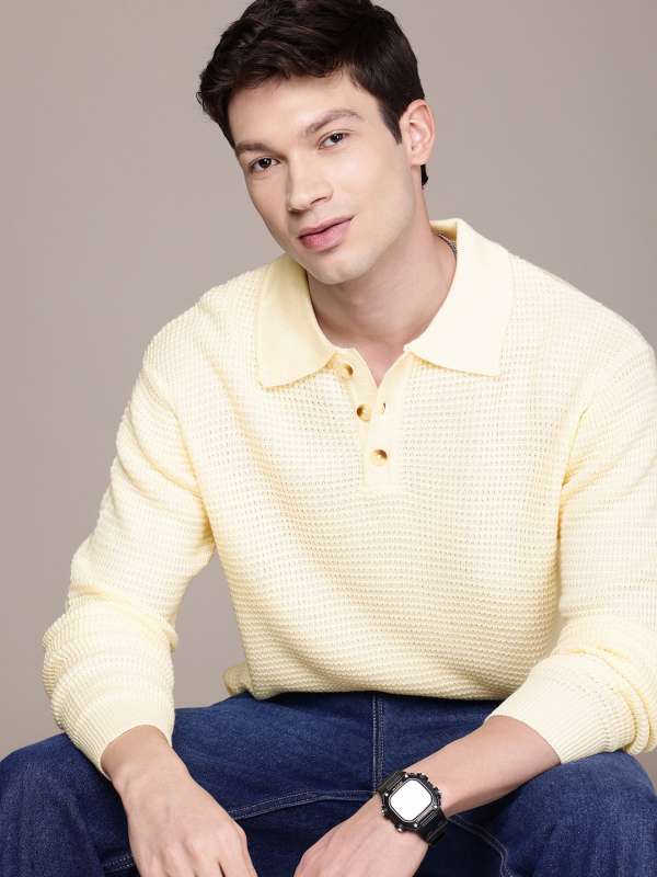 Yellow Sweaters Buy Trendy Yellow Sweaters Online in India Myntra