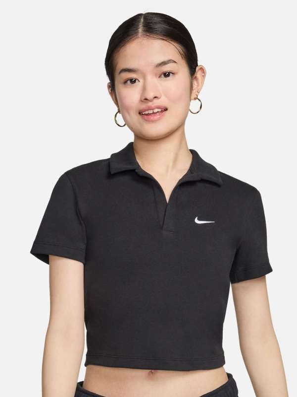 Nike Black Collar T Shirt Buy Nike Black Collar T Shirt online in India