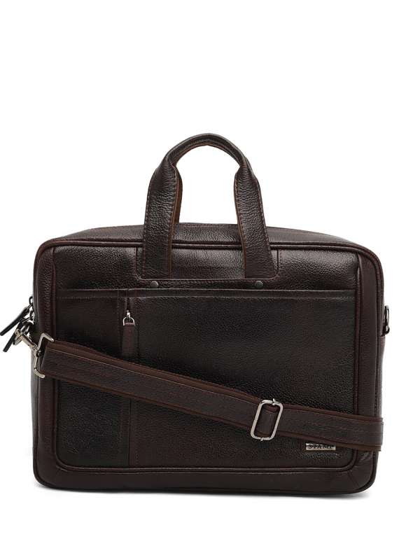 Stamp Brown Leather Laptop Bag Buy Stamp Brown Leather Laptop Bag online in India