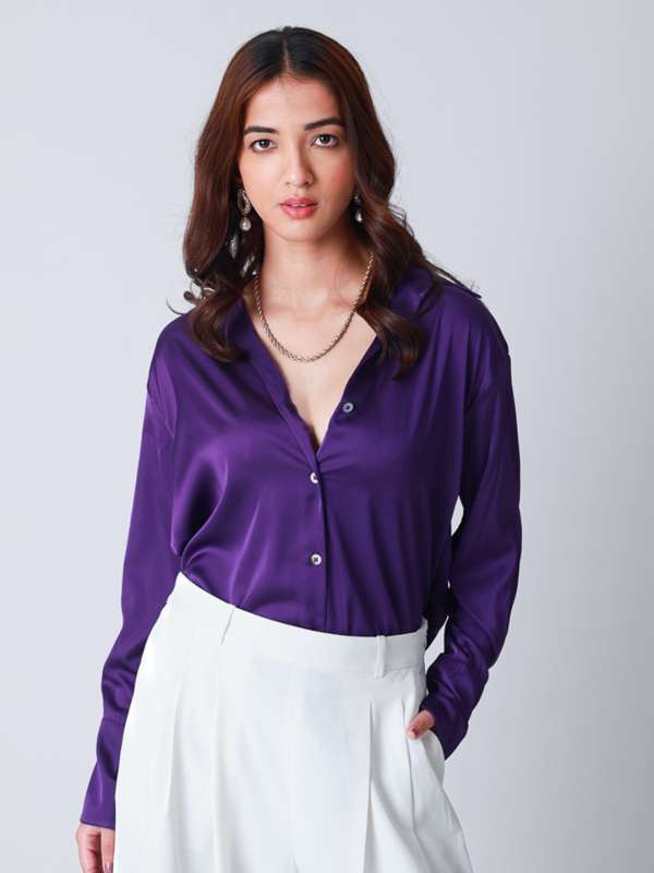 Purple Party Shirt Buy Purple Party Shirt online in India