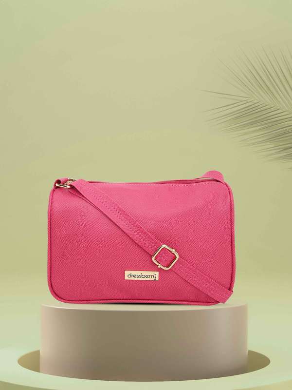 Dressberry pink solid shoulder bag store