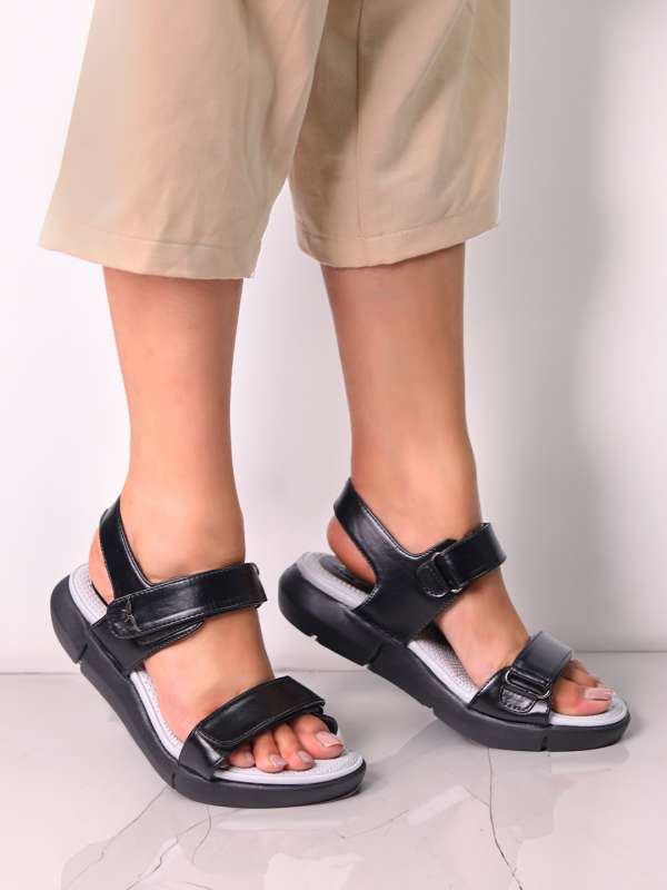 Black Sandals Monrow Buy Black Sandals Monrow online in India