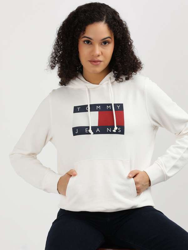 White tommy hilfiger sweatshirt womens best sale