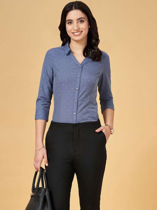 Annabelle By Pantaloons Navy Blue Printed Polyester Shirt 2895523.htm Buy Annabelle By Pantaloons Navy Blue Printed Polyester Shirt 2895523.htm online in India