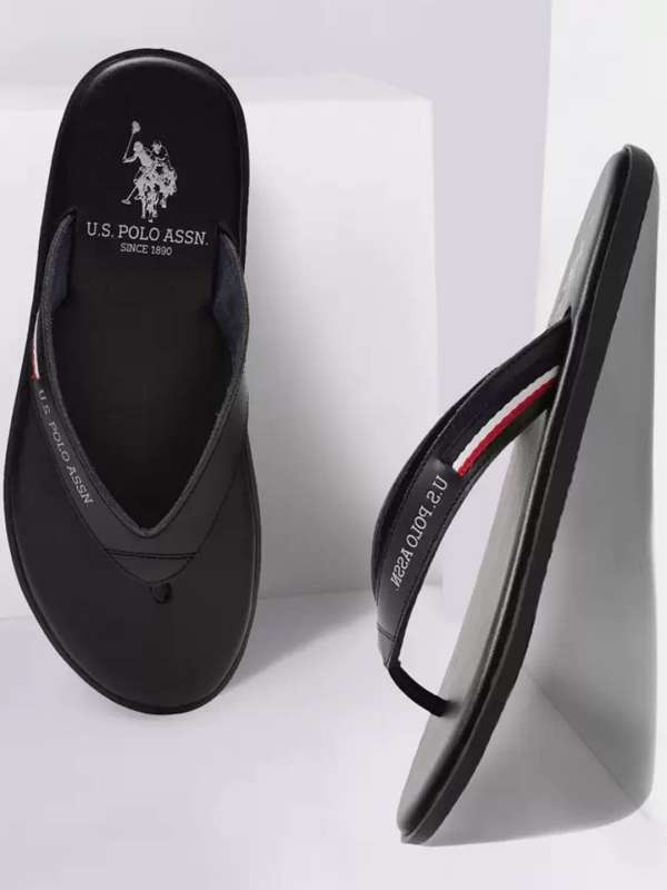 Us Polo Assn Men Black Slippers Buy Us Polo Assn Men Black Slippers online in India