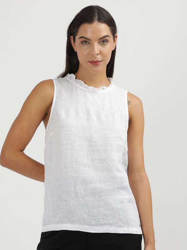 Buy Linen Tops Online at best price in India Myntra