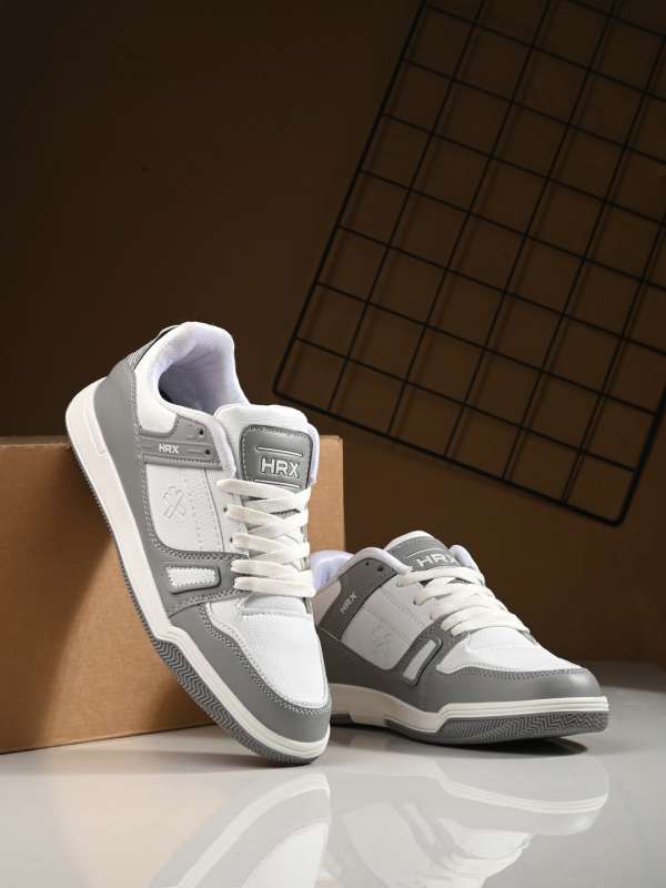 Grey and white shoes hot sale