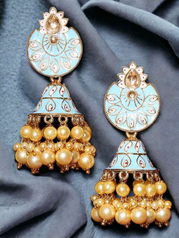 Blue jhumkas online top