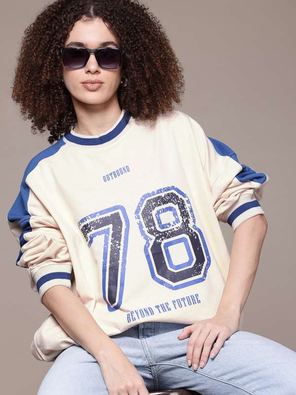 Off White Sweatshirts Explore Fancy Off White Sweatshirt Online at Myntra
