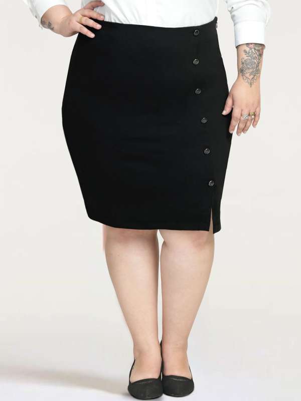 Knee Length Black Formal Pencil Skirt Buy Knee Length Black Formal Pencil Skirt online in India
