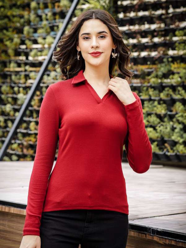 Full sleeve t shirts for womens online 2025