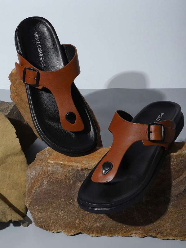 Leather Sandals for Men Buy Men s Leather Sandals Online Myntra