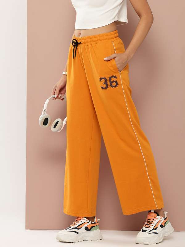 Yellow Orange Women Track Pants Wear Buy Yellow Orange Women Track Pants Wear online in India