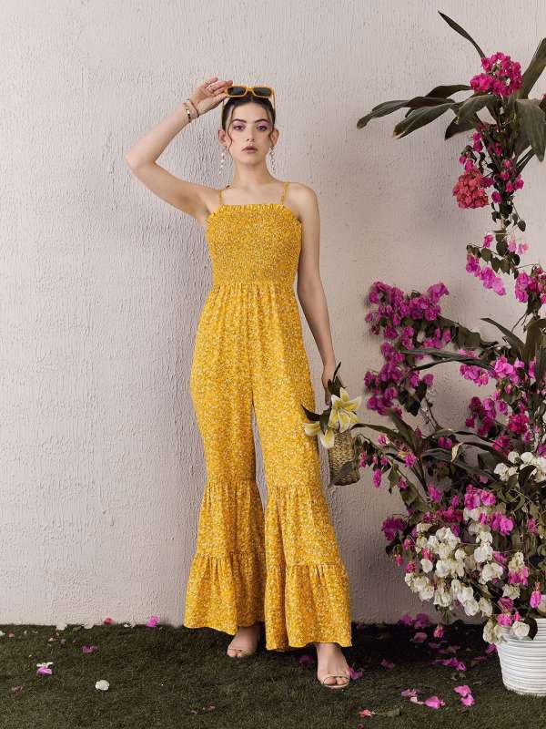 Yellow color jumpsuit top