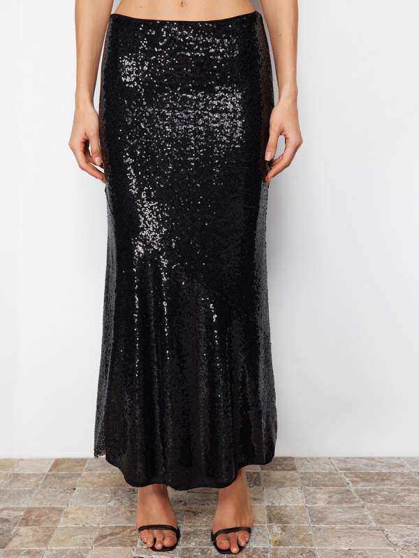 Long black skirt cheap outlet