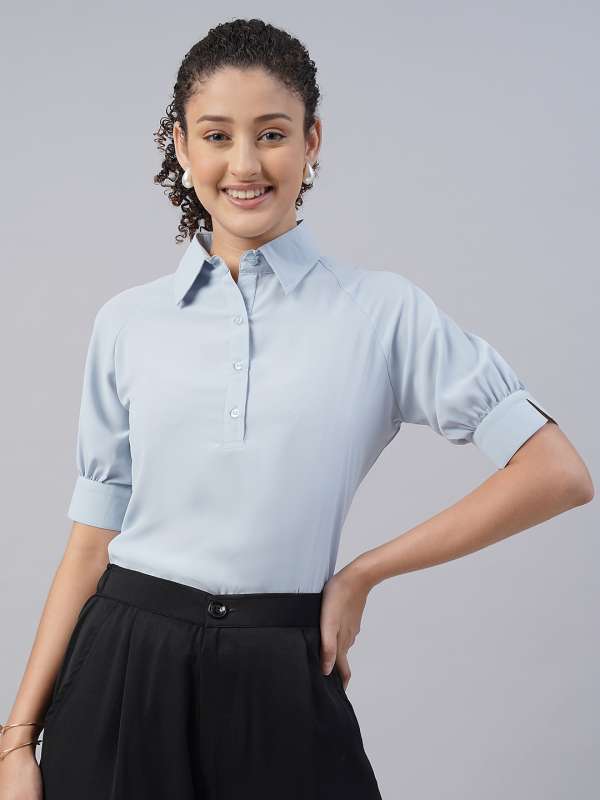 Blue formal top shop