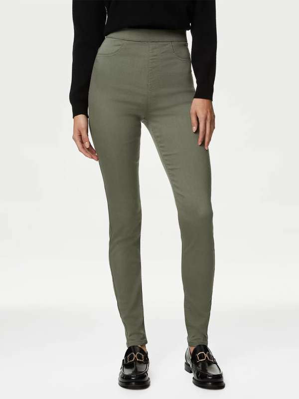Khaki Jeggings Buy Khaki Jeggings online in India
