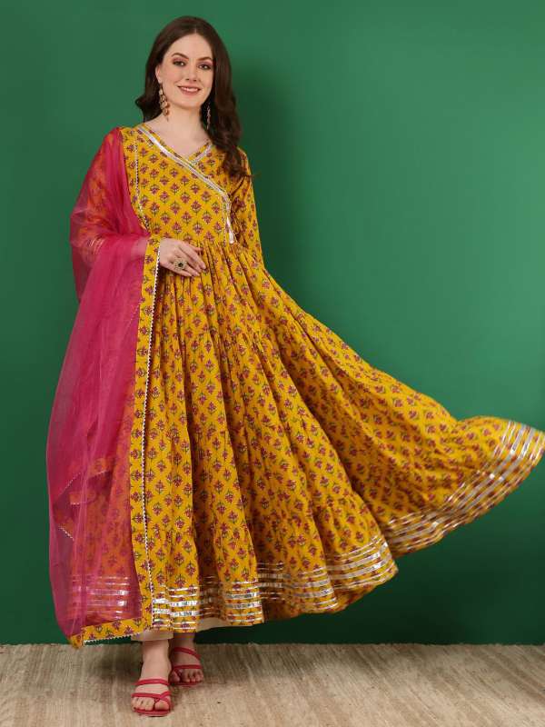 Anarkali suits online shopping myntra 2025