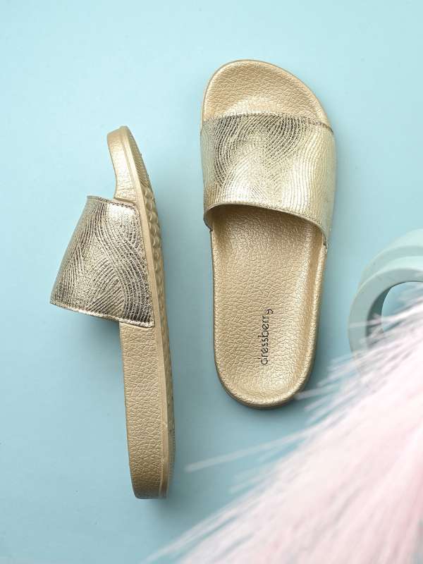 Gold Flip Flops Buy Gold Flip Flops online in India