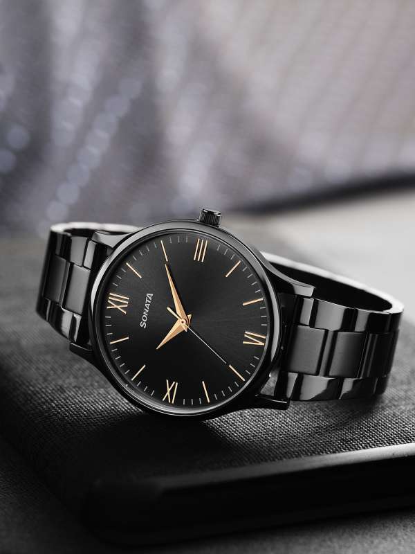Sonata Black Watches Buy Sonata Black Watches online in India
