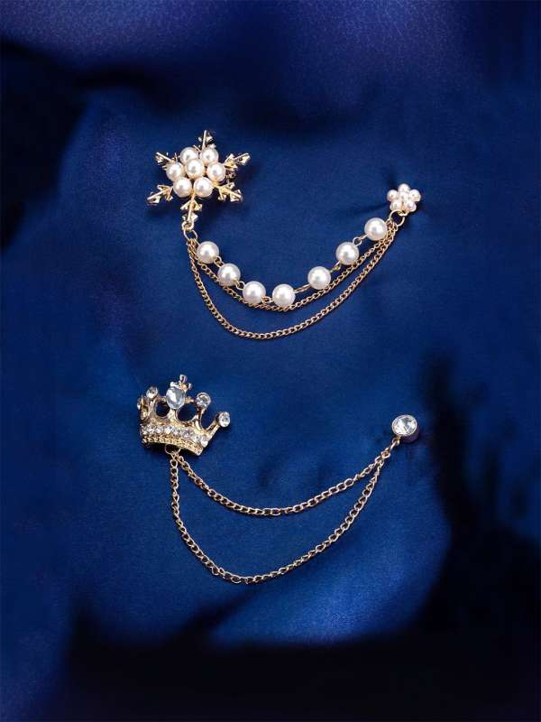 Gold brooch for mens hotsell