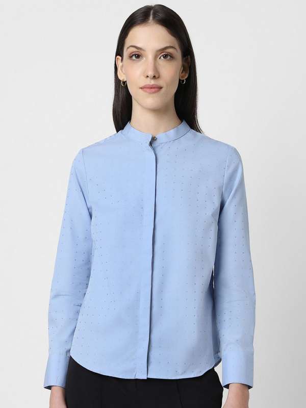 Van Heusen Women Chinese Collar Shirts Buy Van Heusen Women Chinese Collar Shirts online in India