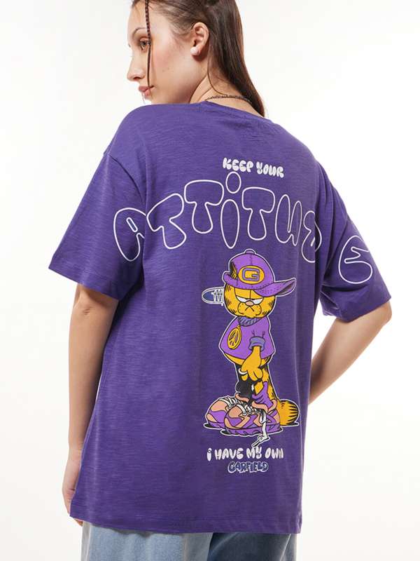 Blue Women Tees Garfield Buy Blue Women Tees Garfield online in India