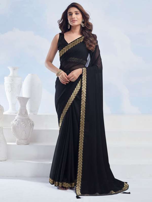 Myntra plain saree shop