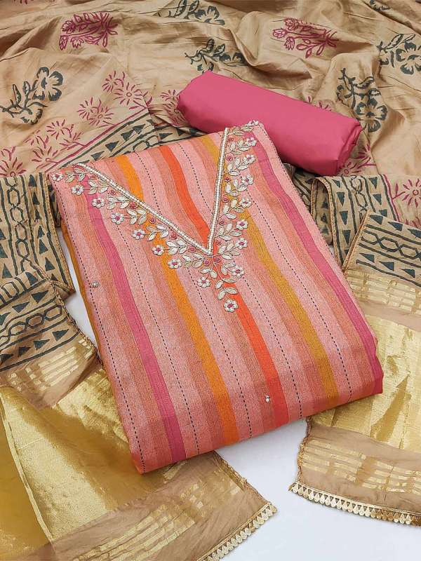 Cotton dress material online shopping with price clearance