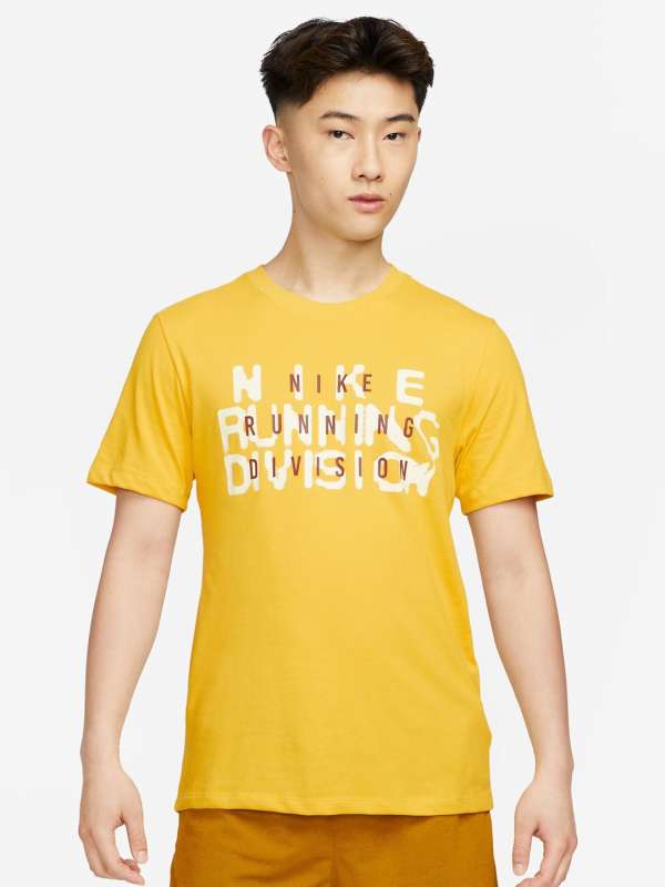 Men yellow nike shirt top