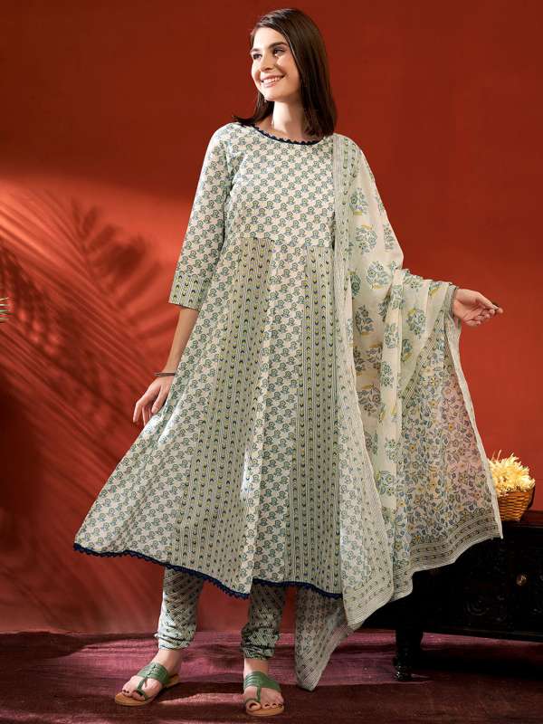 White Churidar Dupatta Kurtas Sets Buy White Churidar Dupatta Kurtas Sets online in India